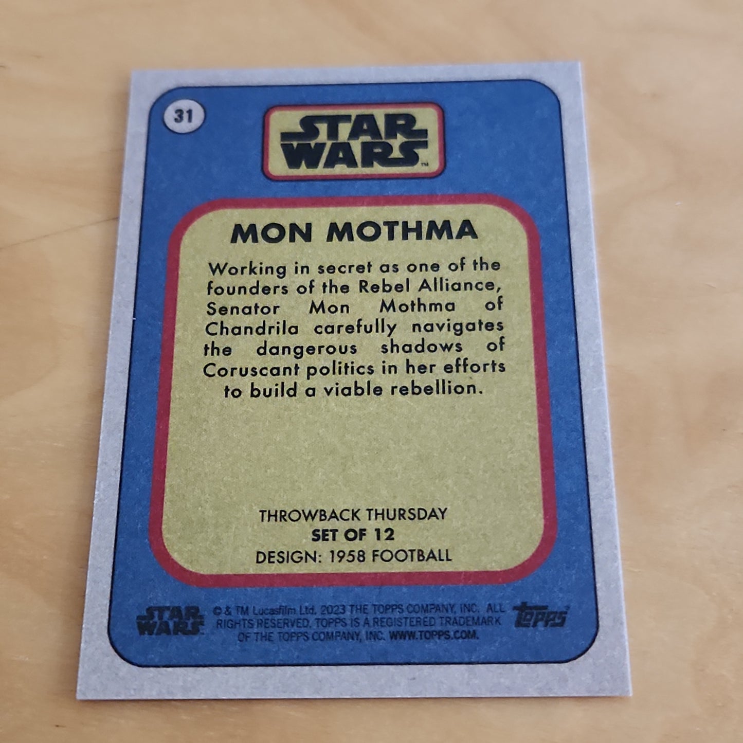 Topps Star Wars Mon Mothma Set Of 12 #31
