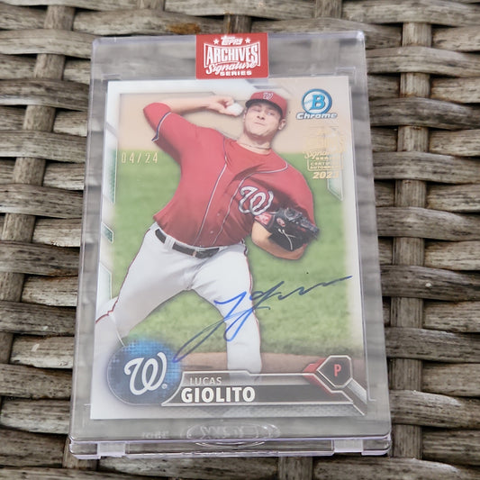 Topps B Chrome Archives Signature Lucas Giolito Auto 04/24 #BCP150