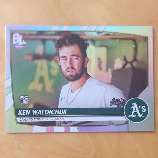 2023 Topps Big League Ken Waldichuk Refractor #214 Oakland Athletics