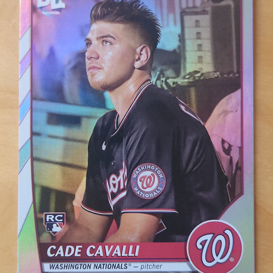 32023 Topps Big League Cade Cavalli Refractor #208 Washington Nationals