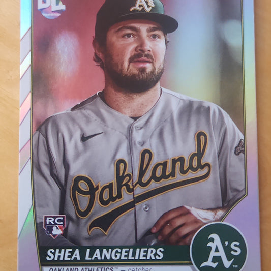 2023 Topps Big League Shea Langeliers Refractor #212 Oakland Athletics