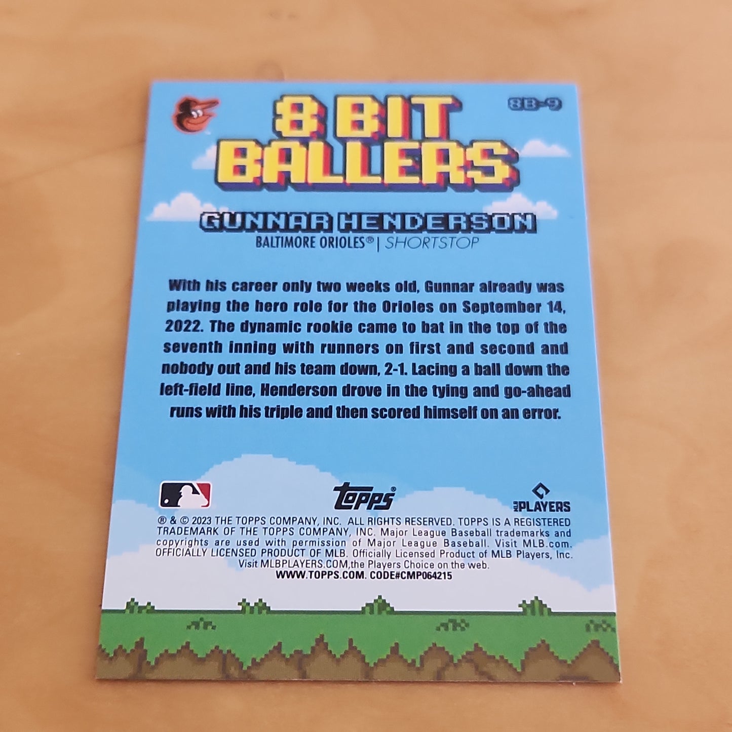 Topps BL 8 Bit Ballers Gunnar Henderson RC #8B-9