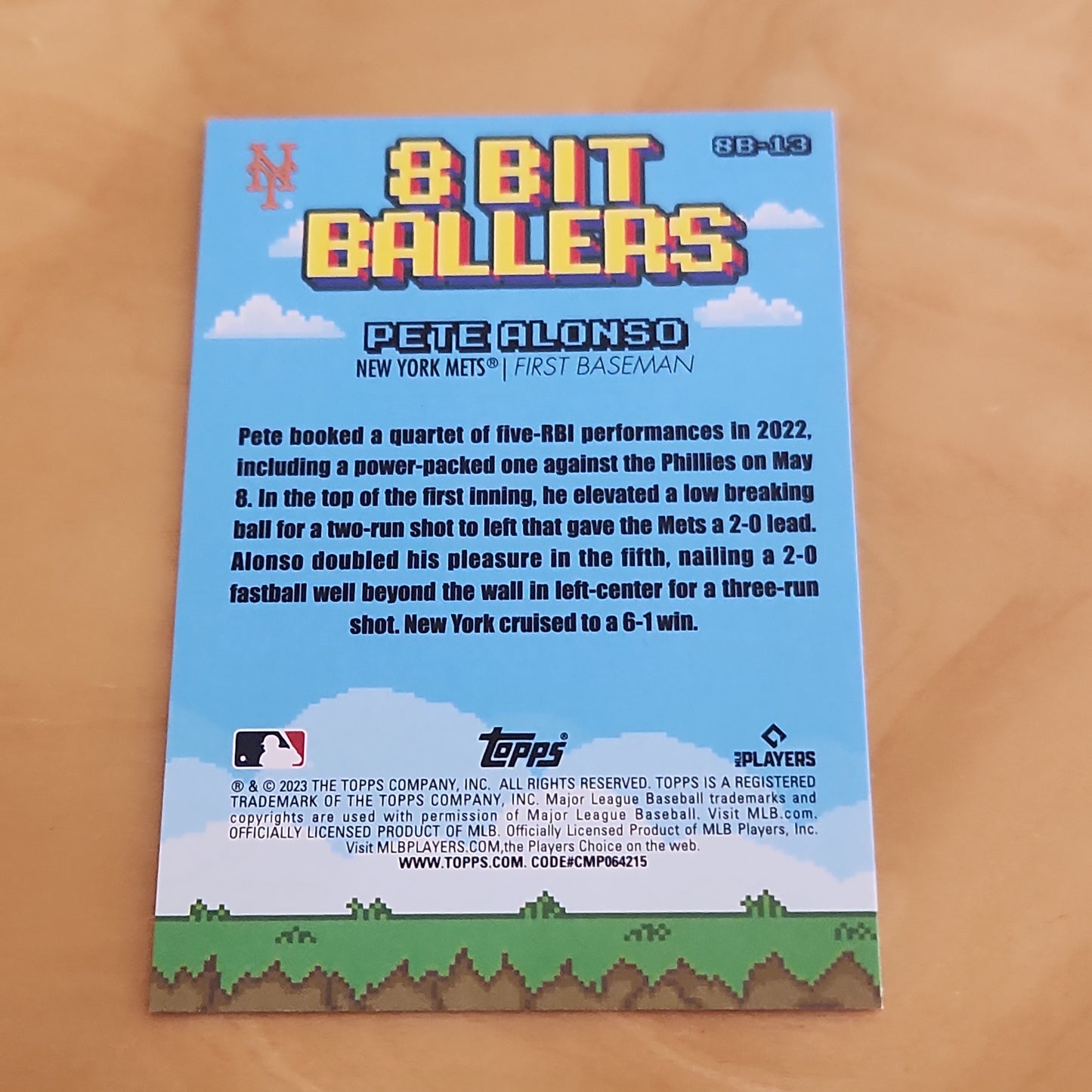 Topps BL 8 Bit Ballers Pete Alonso #8B-13