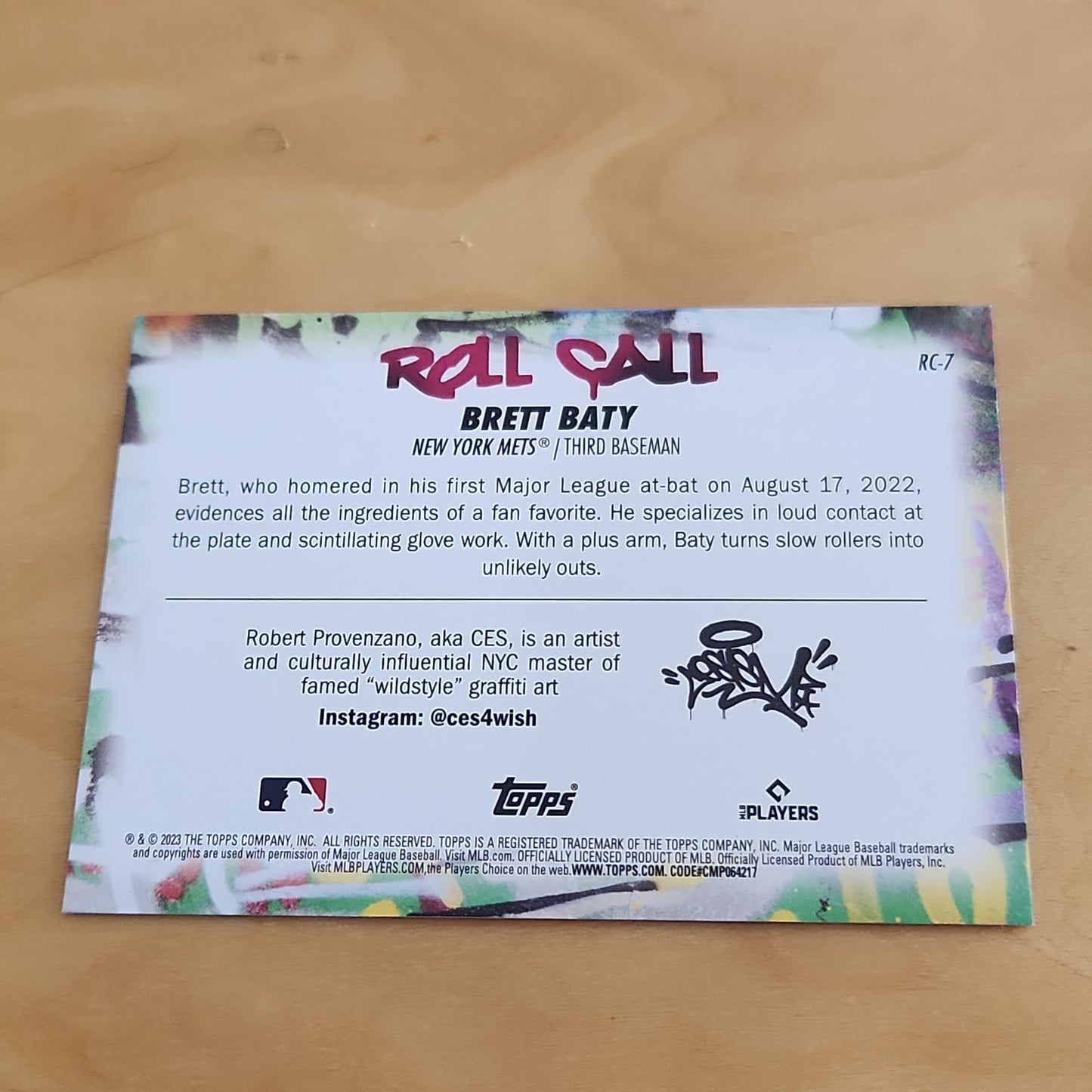 Topps BL Roll Call Brett Baty RC #RC-7