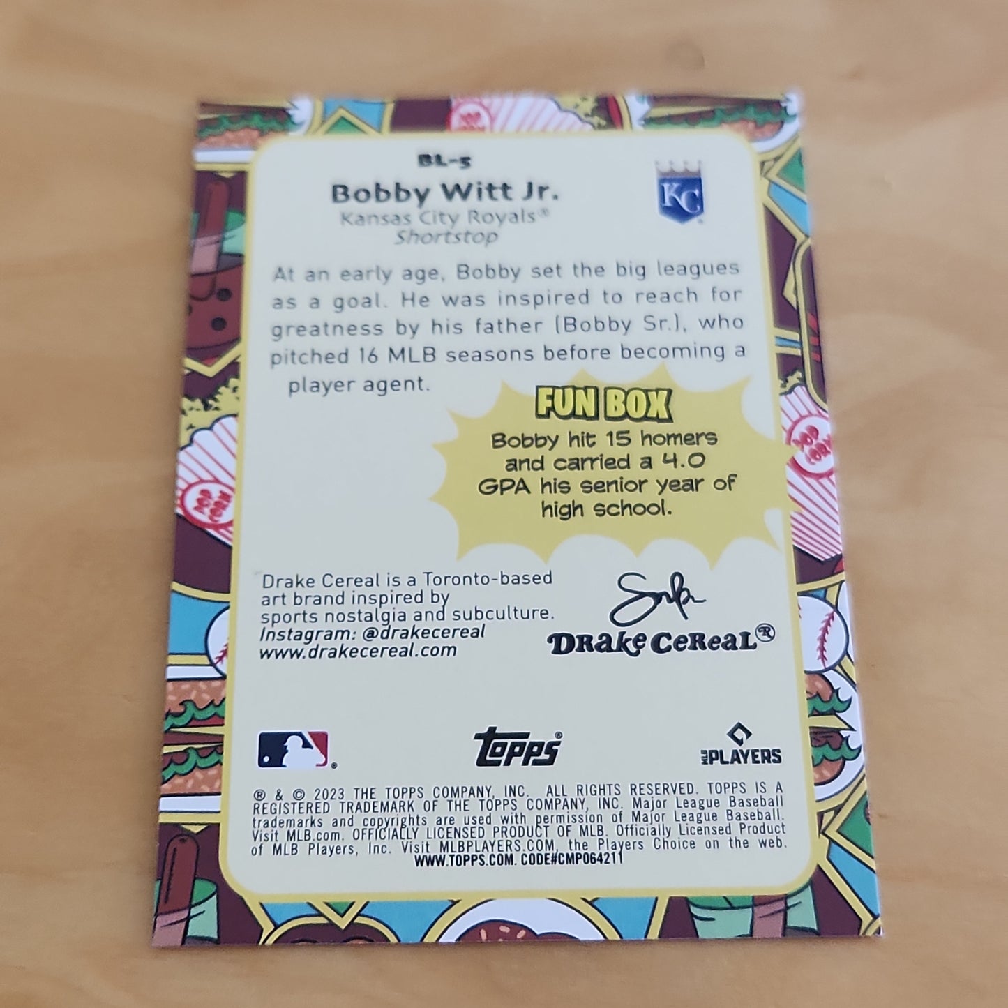 Topps BL Food Bobby Witt Jr. #BL-5