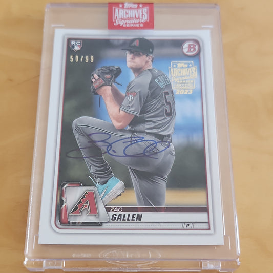 Topps B Archive Signature Series Zac Gallen Auto 50/99