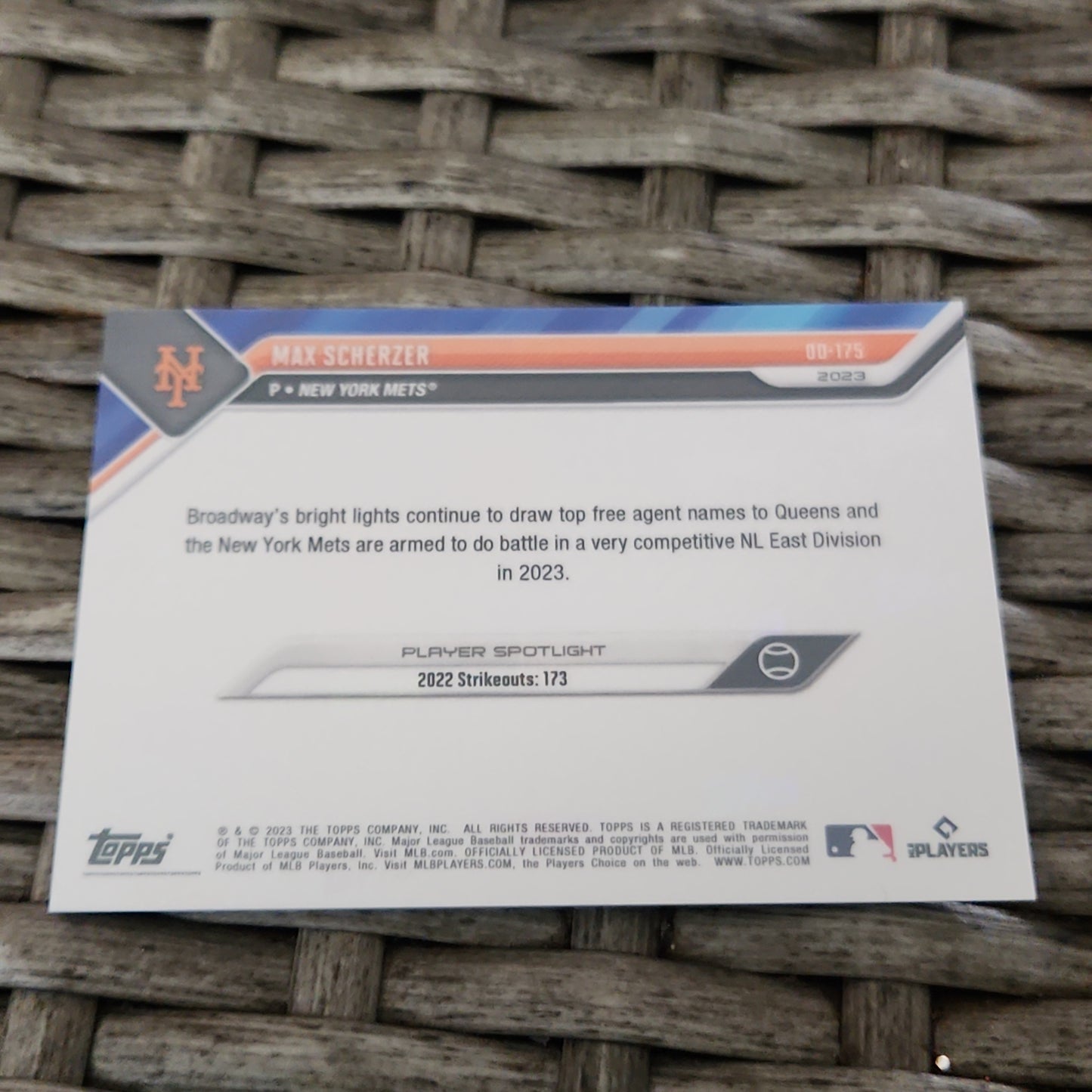 Topps Now Max Scherzer #OD-175