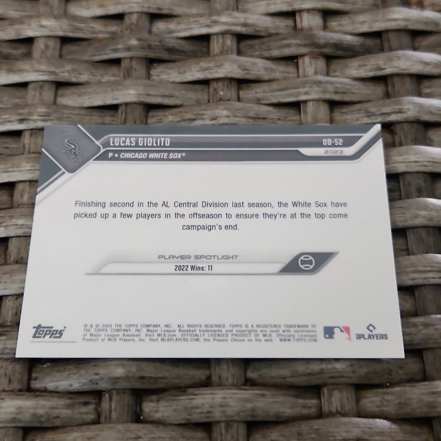 Topps Now Lucas Giolito #OD-52