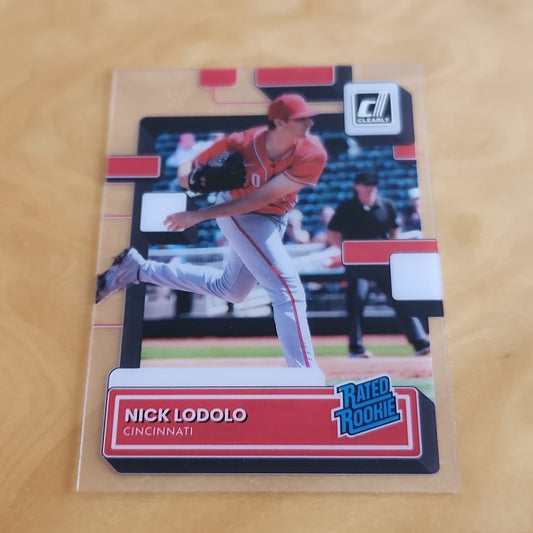 Panini Rated Rookie Donruss Clearly Nick Lodolo #73