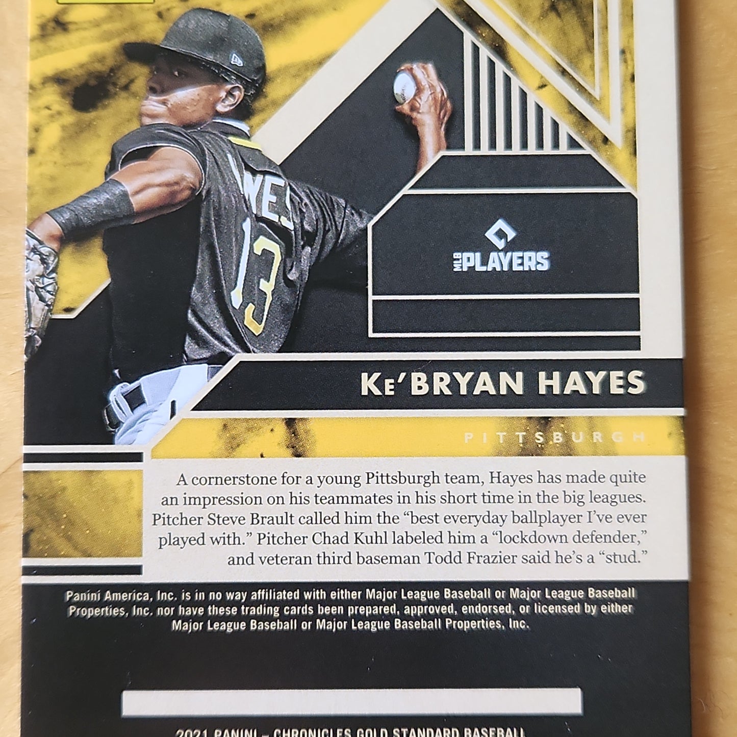 2021 Panini Chronicles Gold Standard Ke'Bryan Hayes RC #10 Pittsburgh Pirates