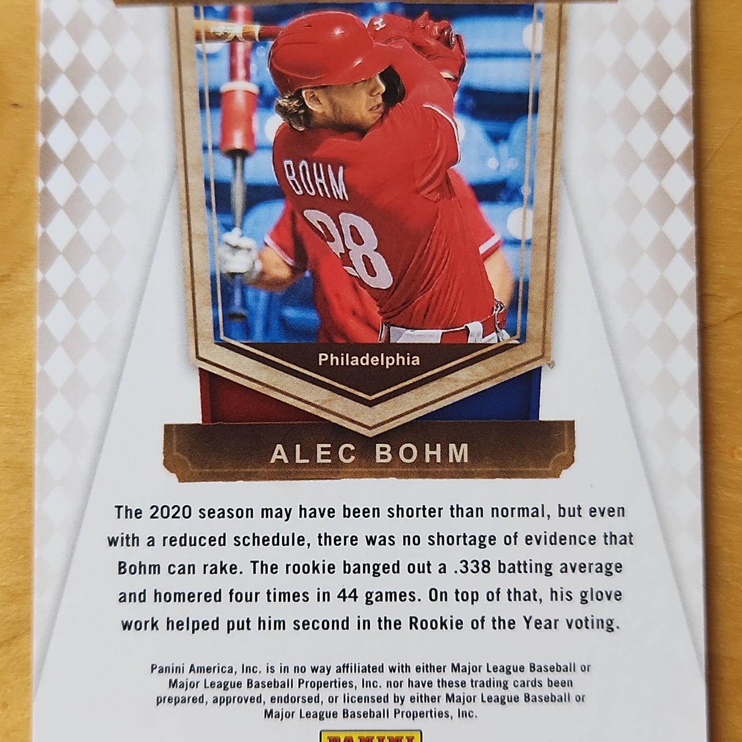 2021 Panini Chronicles Timeless Treasures Alec Bohm RC Red WS 025/100 #14 Philadelphia Philles