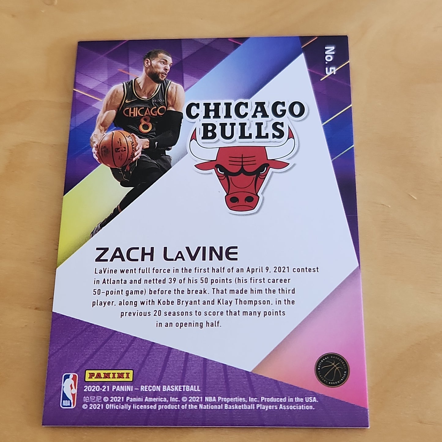 Panini Recon Zach Lavine #5