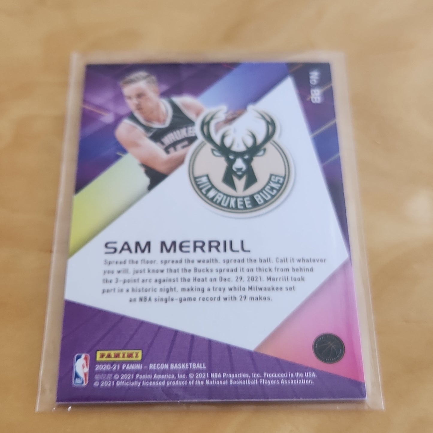 Panini Recon Sam Merrill RC #88