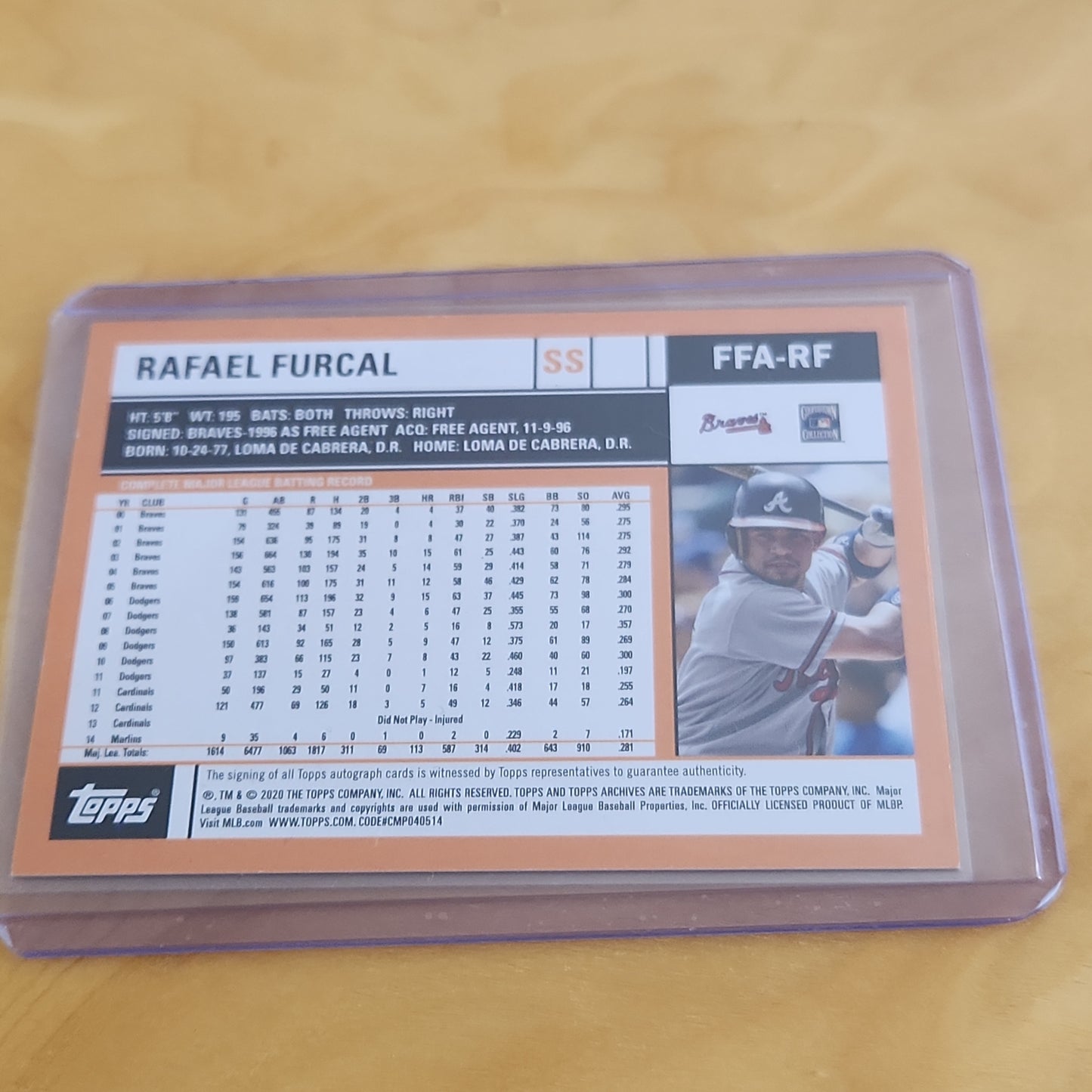 Topps Archive Fan Favortie Rafel Furcal Auto #FFA-RF