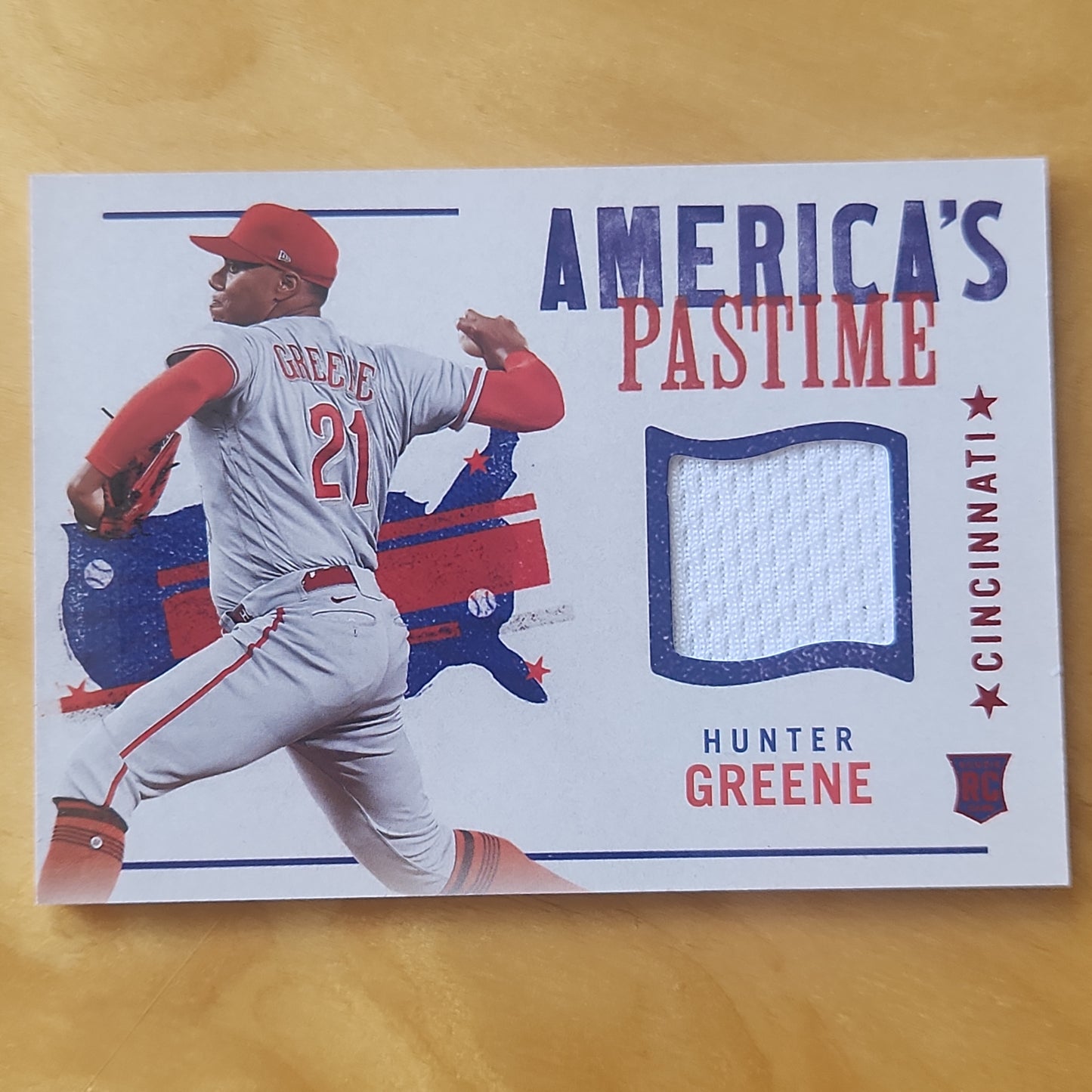 2022 Panini Chronicles America's Pastime Hunter Greene Jersey Patch Relic #APS-HG