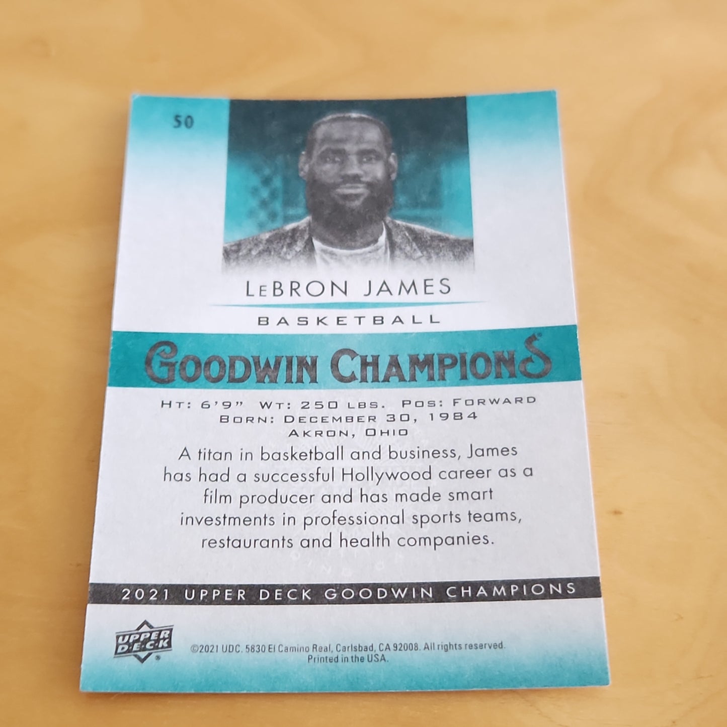 Upper Deck Goodwin Champions LeBron James #50