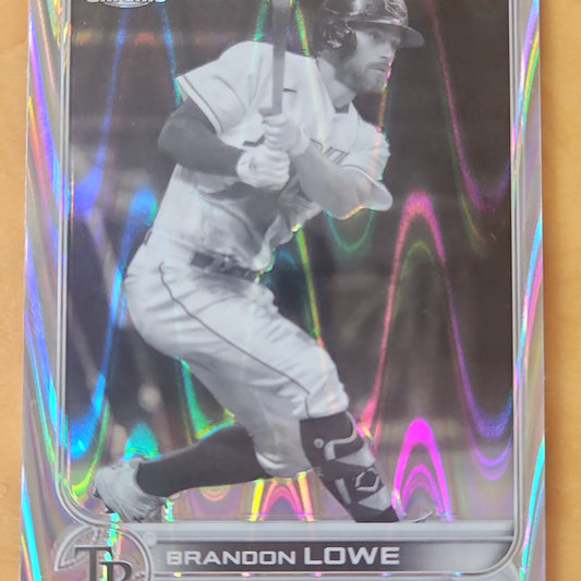 2022 Topps Chrome Brandon Lowe Wave Refractor #107 Tampa Bay Ray