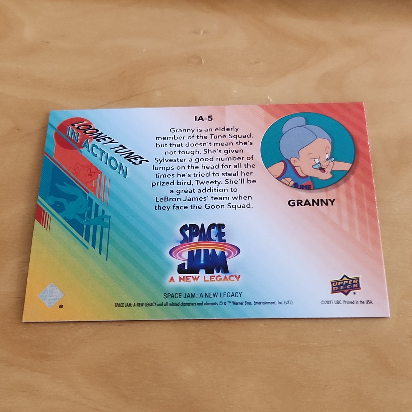 Upper Deck Foil Space Jam A New Legacy Looney Tunes In Action Granny #IA-5