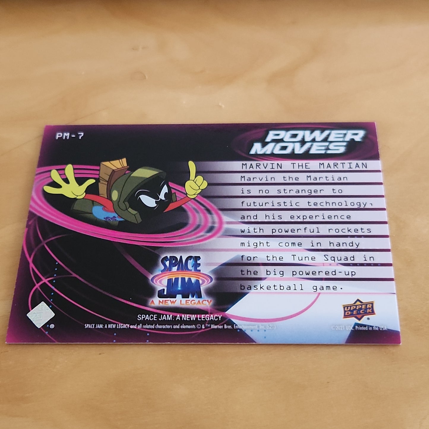 Upper Deck Foil Space Jam A New Legacy Power Moves Marvin The Martian #PM-7