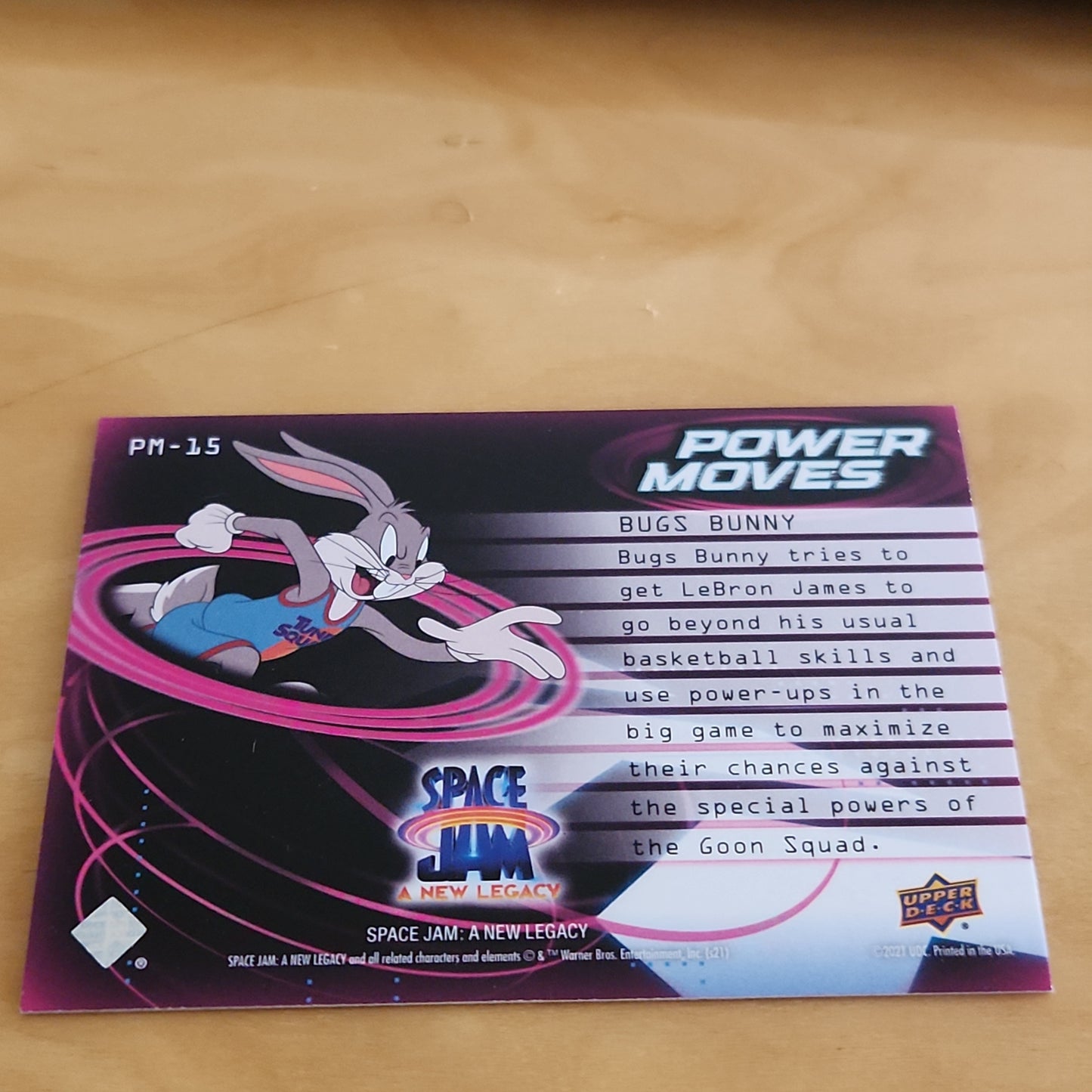 Upper Deck Foil Space Jam A New Legacy Power Moves Bugs Bunny #PM-15