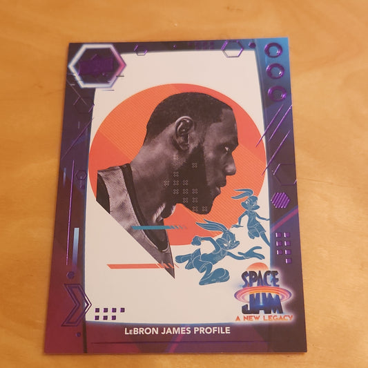 Upper Deck Purple Neon Space Jam A New Legacy LeBron James Profile #49