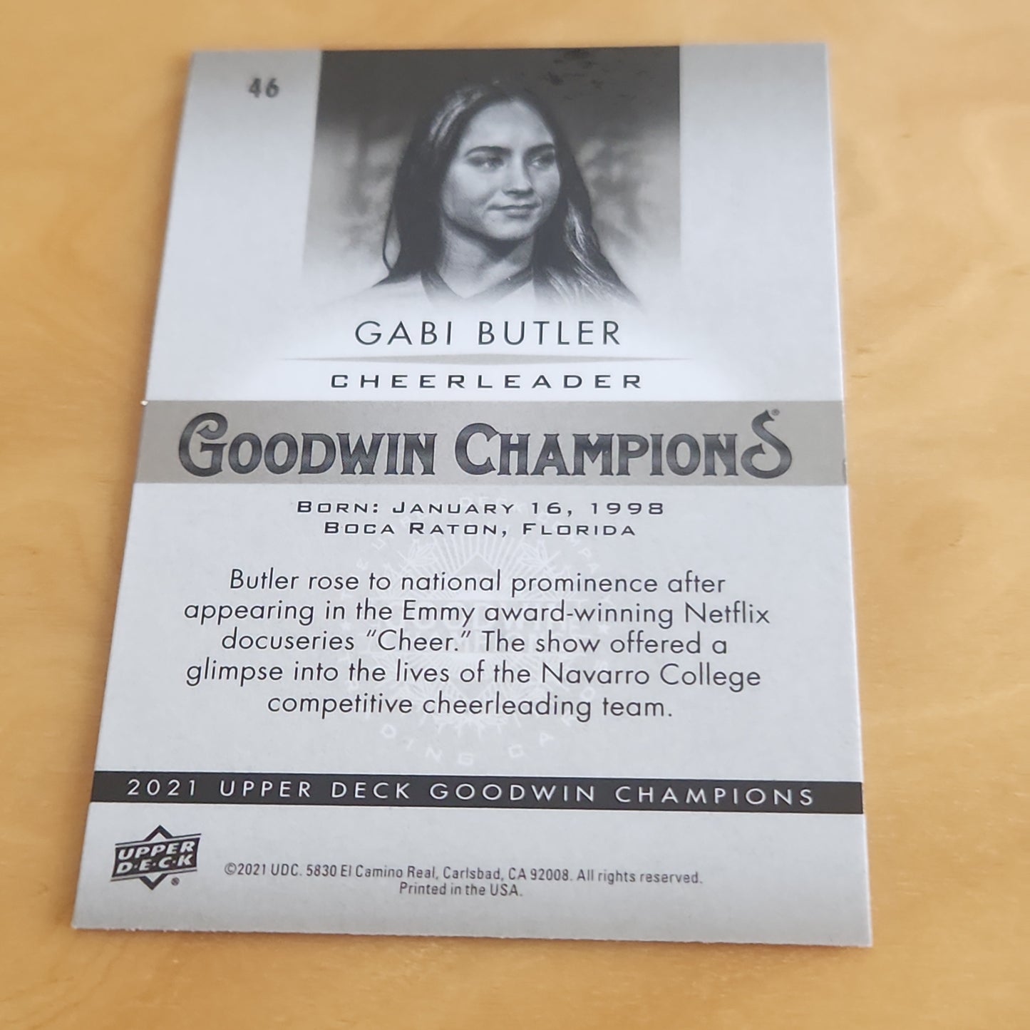 Upper Deck Holo Goodwin Champions Gabi Butler #46