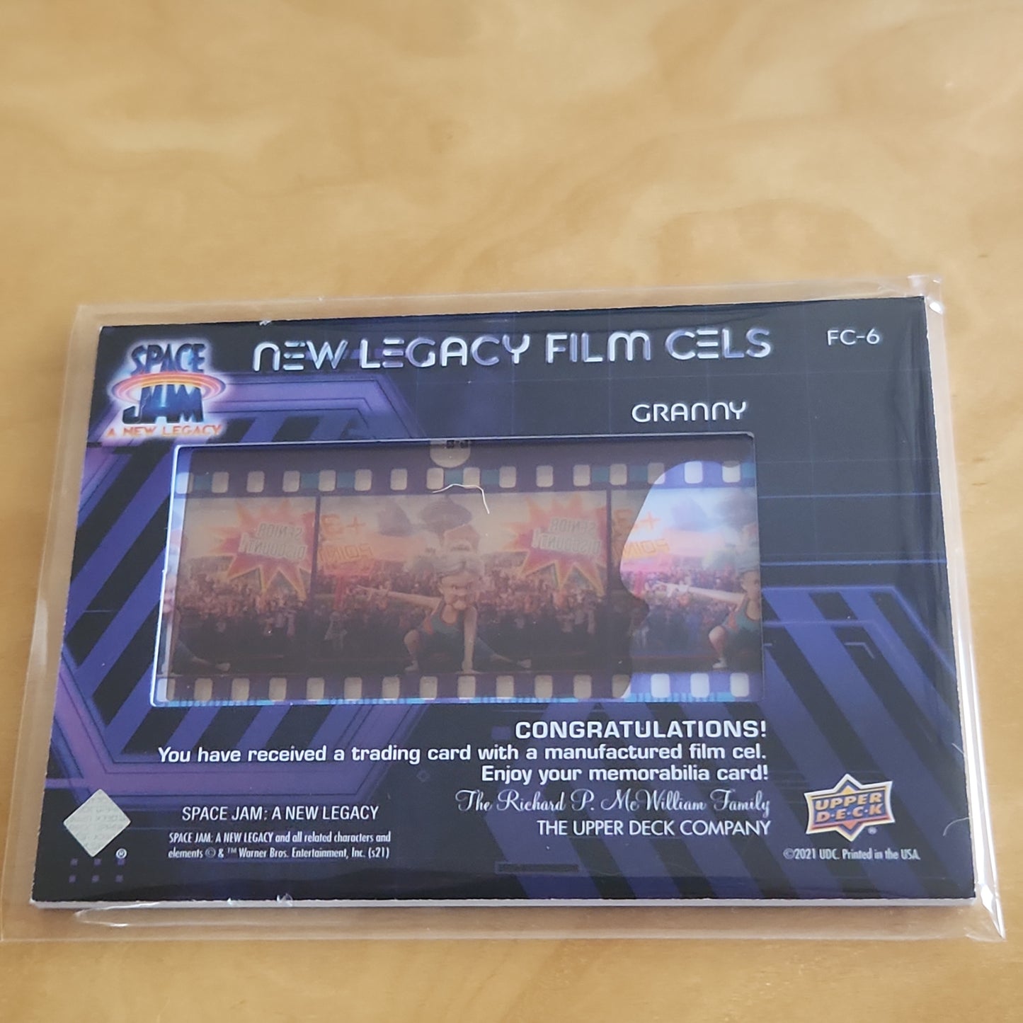 Upper Deck Space Jam A New Legacy New Legacy Film Cels Granny #FC-6