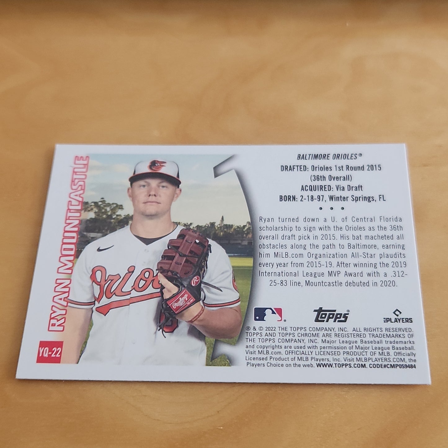 Topps Chrome Youthquake Ryan Mountcastle #YQ-22