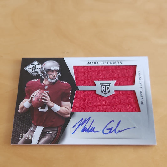 Panini Limited Mike Glennon RC Auto Duel Patch 55/99 #28