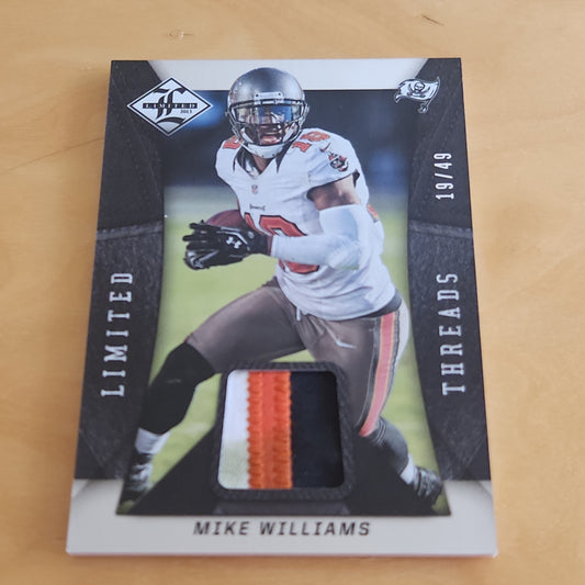 Panini Prime Limited Mike Williams Triple Color Jersey Patch 19/49 #74