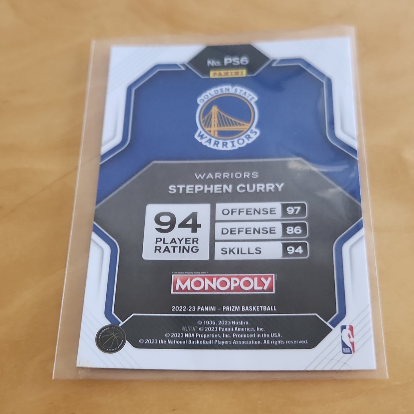 Panini Prizm Monoploy SP Stephen Curry #PS6