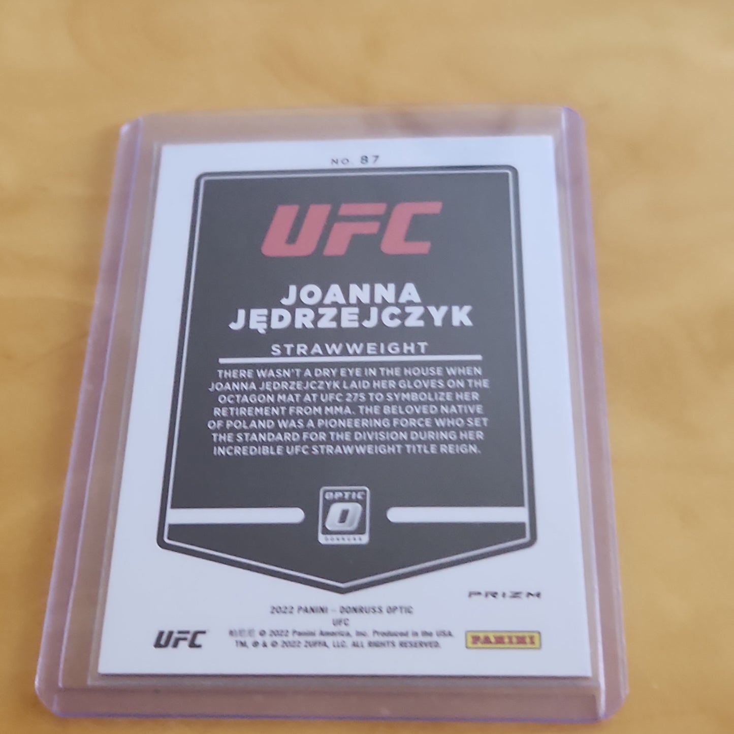 Panini Optic UFC Joanna Jędrzejczyk #87