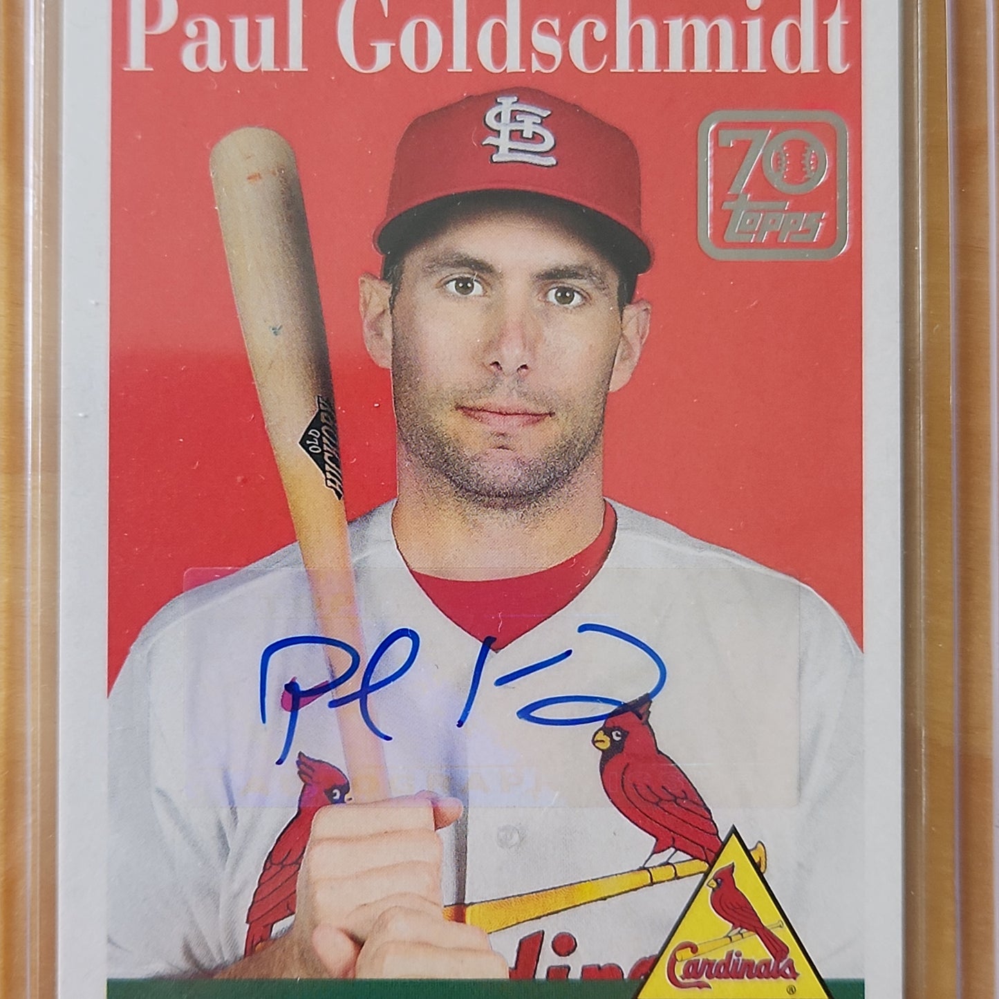 2021 Topps 70th Anniversary Paul Goldschmidt AUTO Red Parellel 03/10 #70YT-8 St. Louis Cardinals