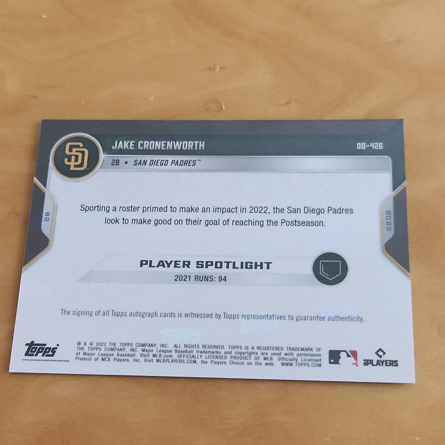 Topps Now Jake Cronenworth #00-426