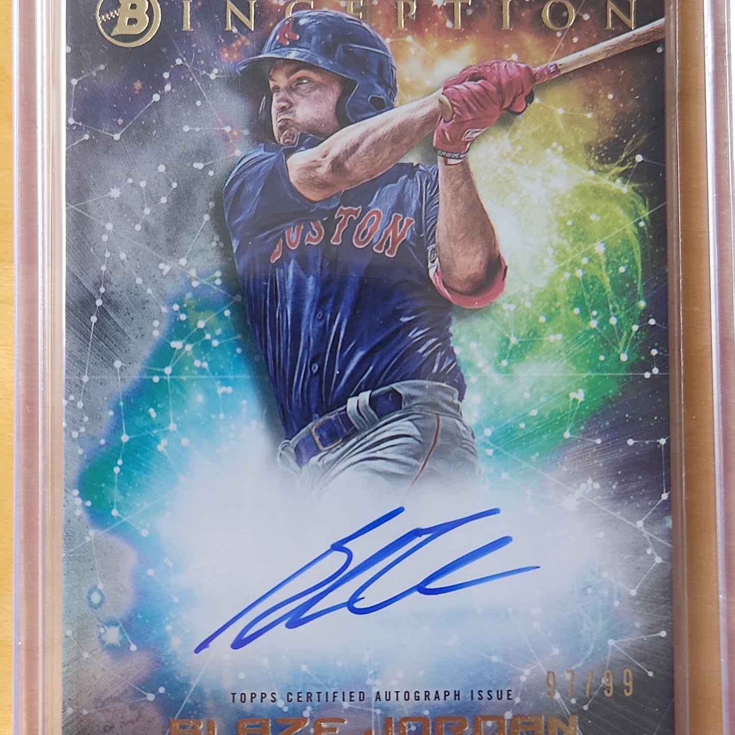 2022 Topps Bowman Inception Blaze Jordan AUTO Primordial 97/99 #PPA-BJ Boston Red Sox