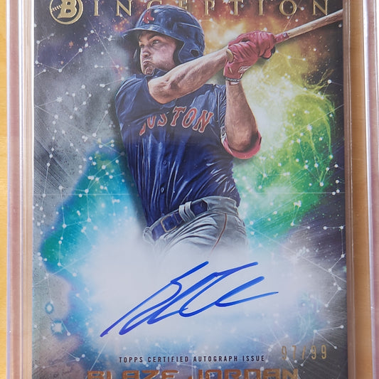 2022 Topps Bowman Inception Blaze Jordan AUTO Primordial 97/99 #PPA-BJ Boston Red Sox