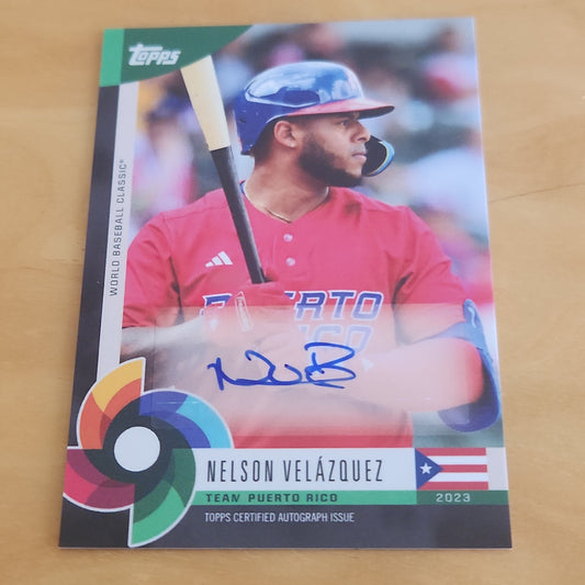 Topps World Baseball Classic Nelson Velázquez Auto #NV-A