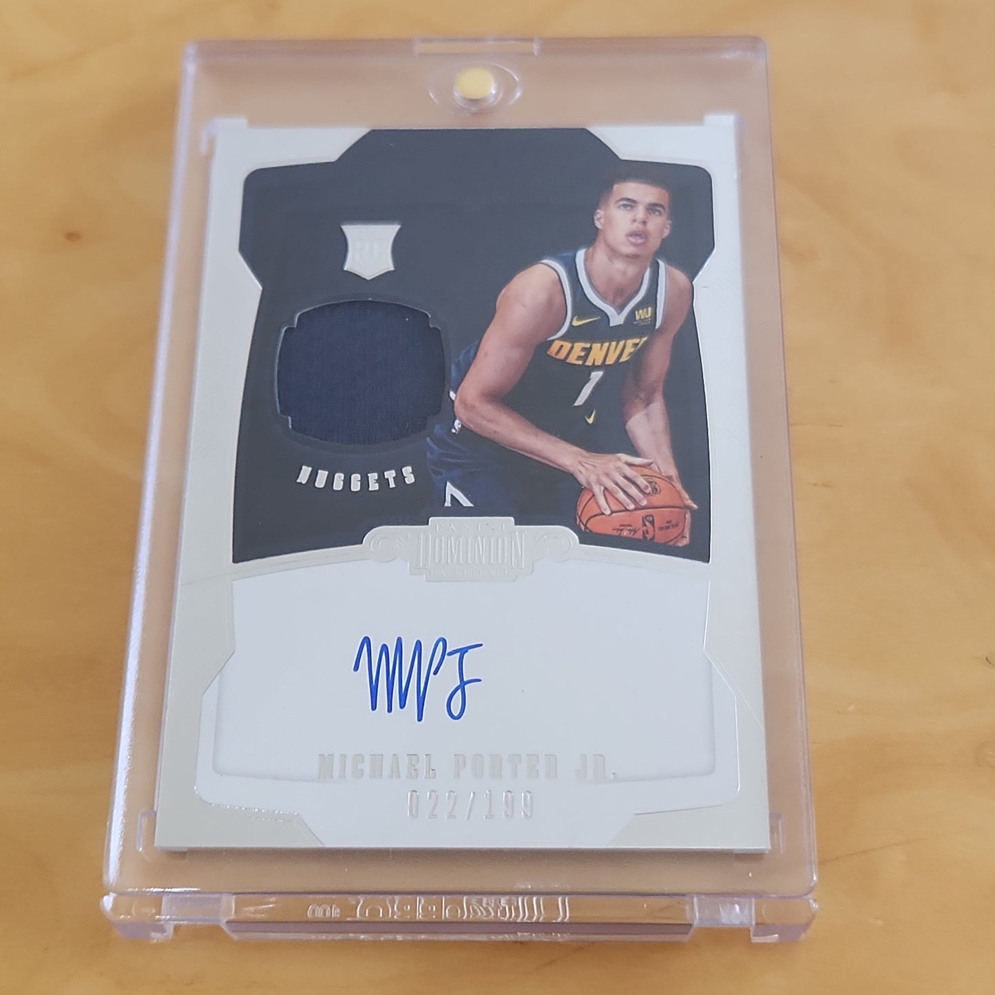 Panini Dominion Michael Porter Jr. RC Relic Auto 022/199 #172