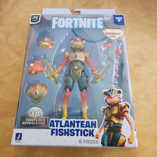 Jazwares Epic Games Fortnite Legendary Series Atlantic Fishstick 38 Pionts Of Articulation 8 Pieces Ages 8 And Up