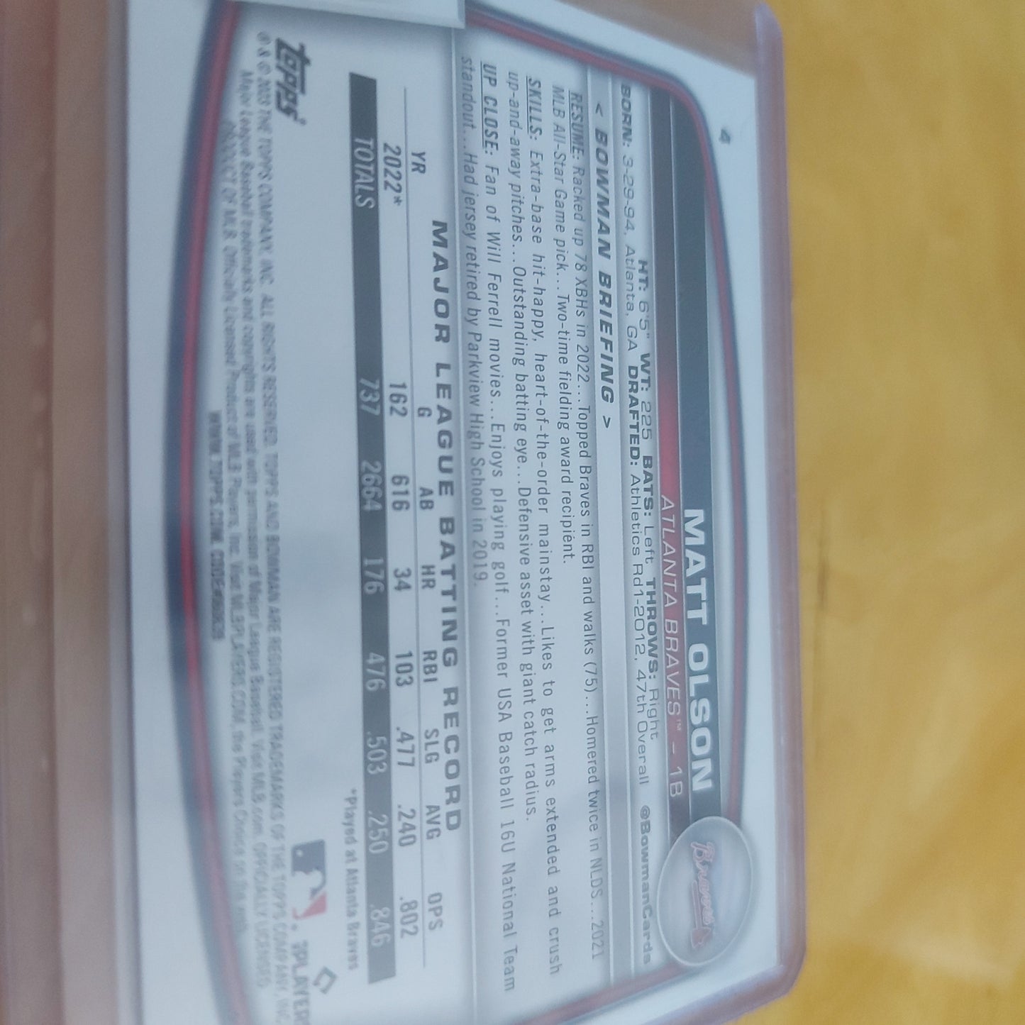 Topps B Matt Olson RC #4