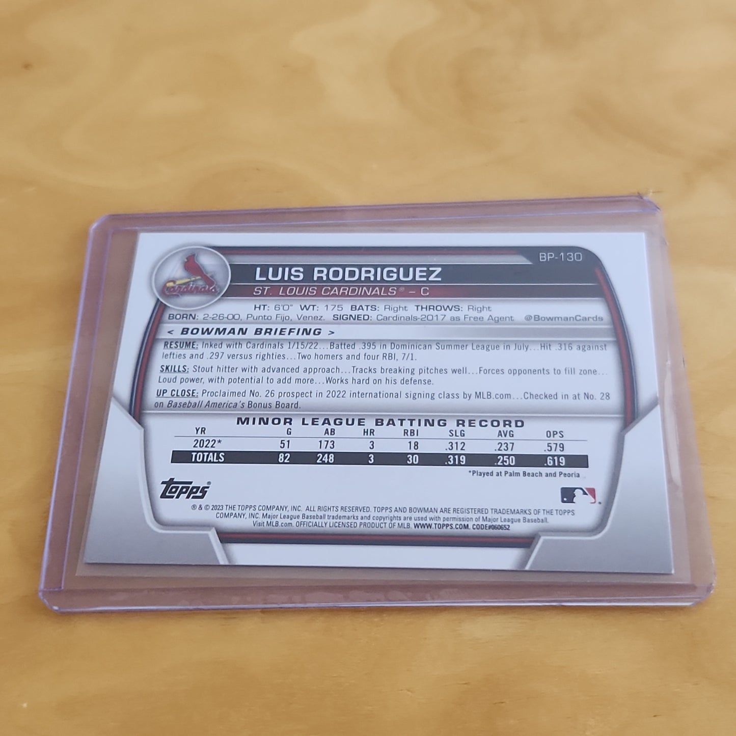 Topps 1st Bowman Luis Rodriguez #BP-130