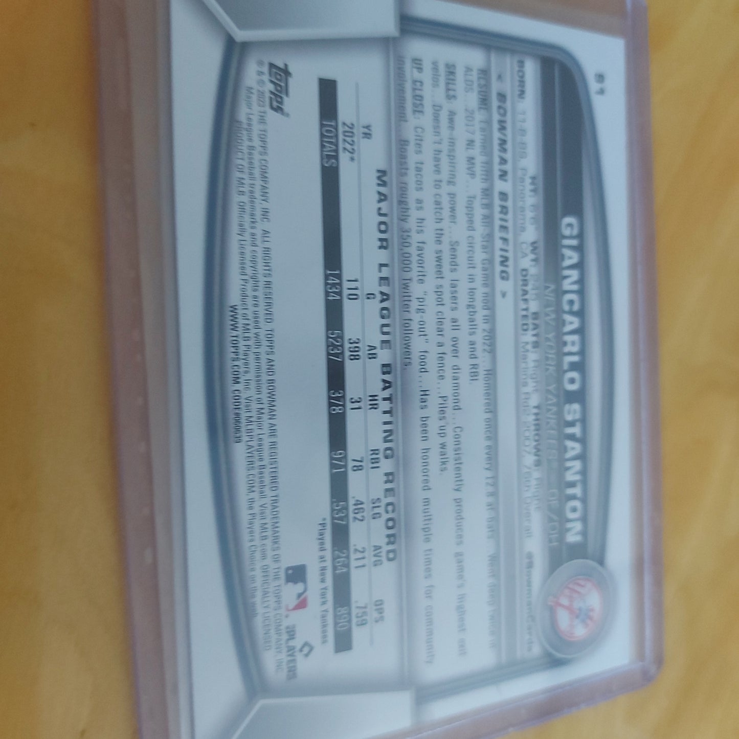 Topps B Giancarlo stanton #91