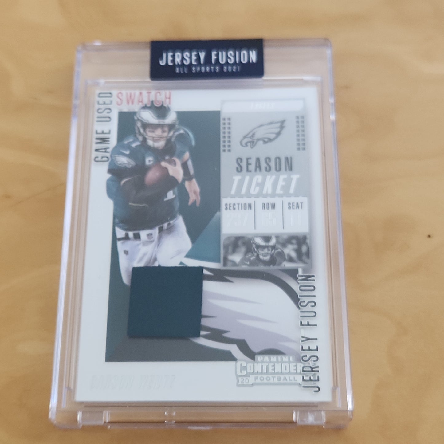 Sports Cards Jersey Fusion Panini Contenders Season Ticket Carson Wentz #JF-CW16