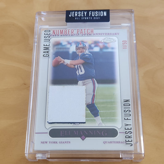 Sports Cards Jersey Fusion Topps Chrome Purple Eli Manning 11/50 #JF-EM04