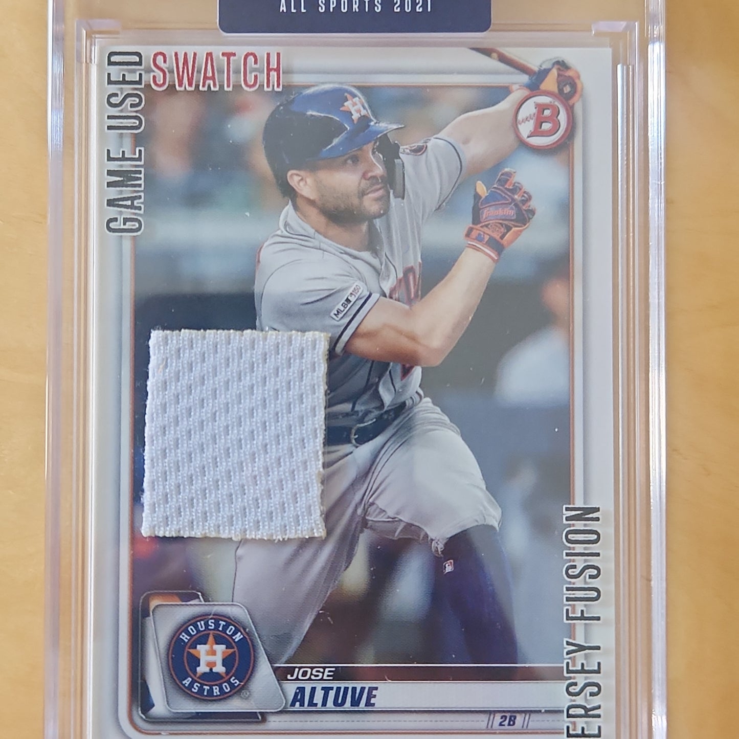 Sports Cards Jersey Fusion All Sports 2021 Topps Bowman Jose Altuve Game Used Patch #JF-Ja14