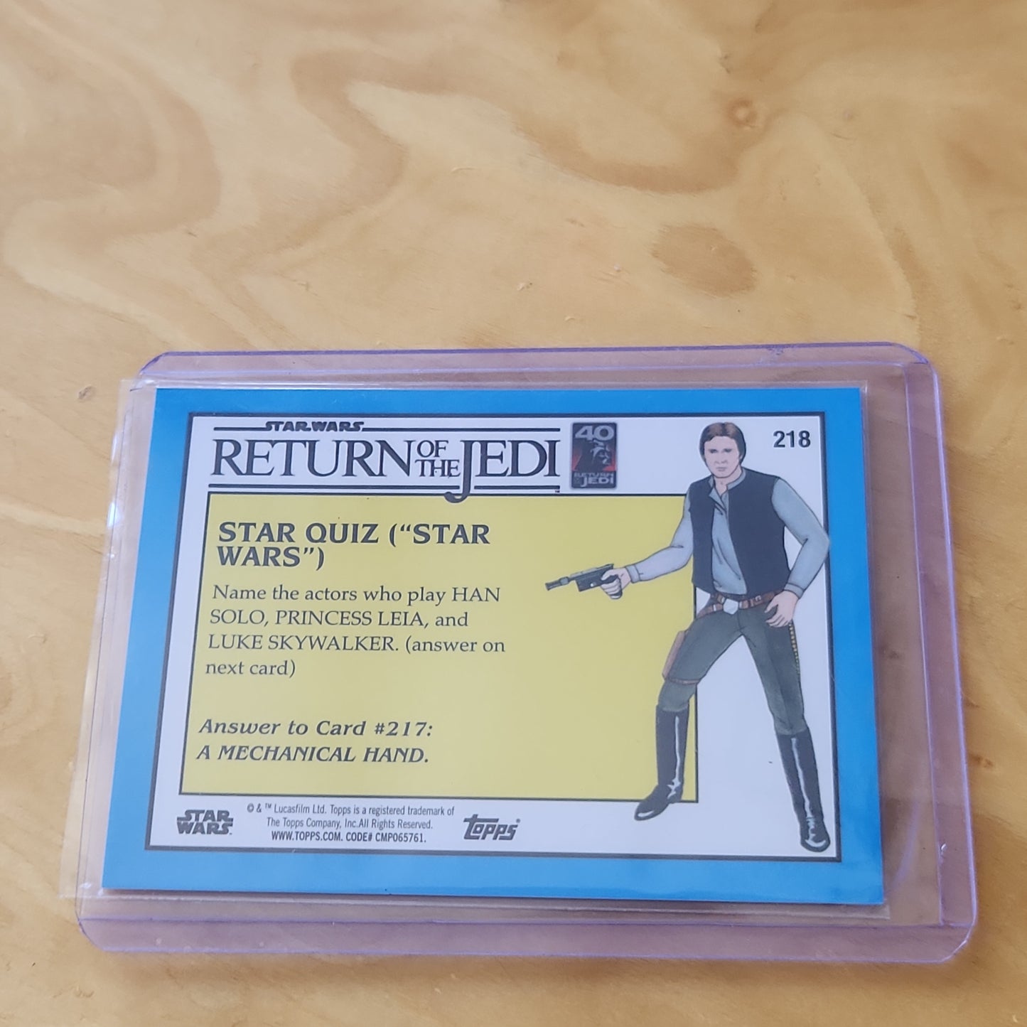 Topps Gold Saphire Star Wars Return Of The Jedi The Emperor's Shuttle 14/15 #218