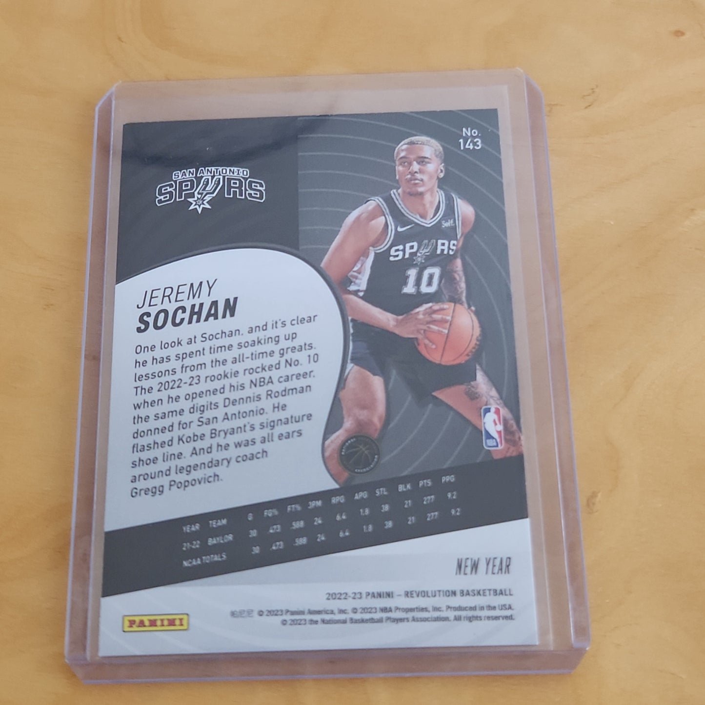 Panini Revolution New Year Cracked Ice Jeremy Sochan RC #143