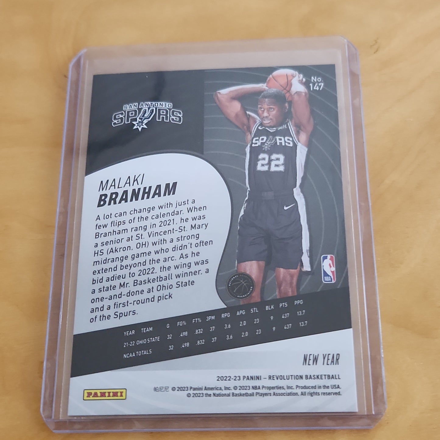 Panini Revolution New Year Cracked Ice RC Malaki Braham #147