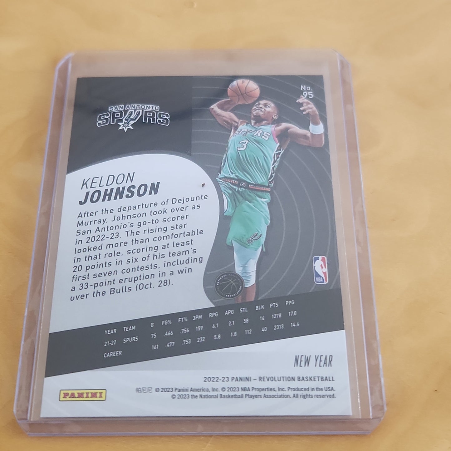 Panini New Year Revolution Cracked Ice Keldon Johnson #95