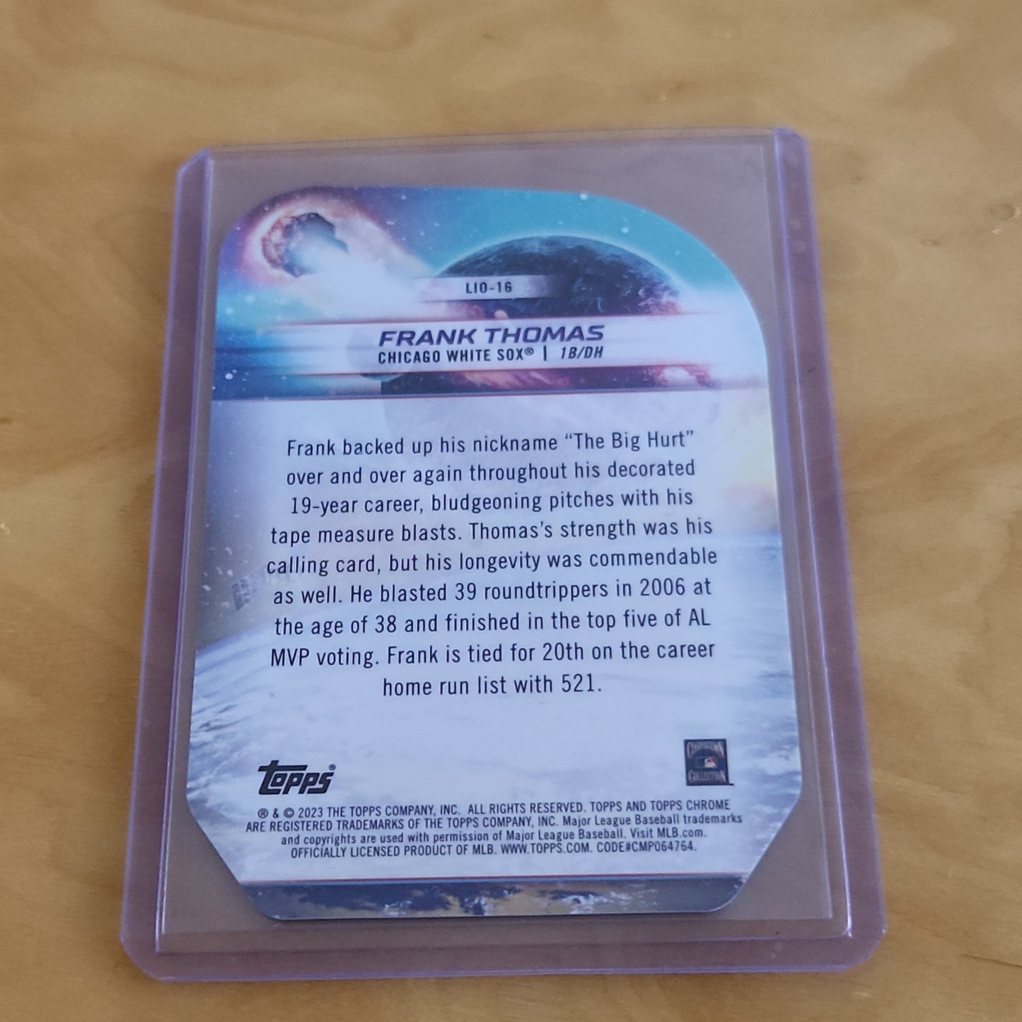 Topps Chrome Cosmic Lanched Into Orbite Dye-Cut Frank Thomas #LIO-16